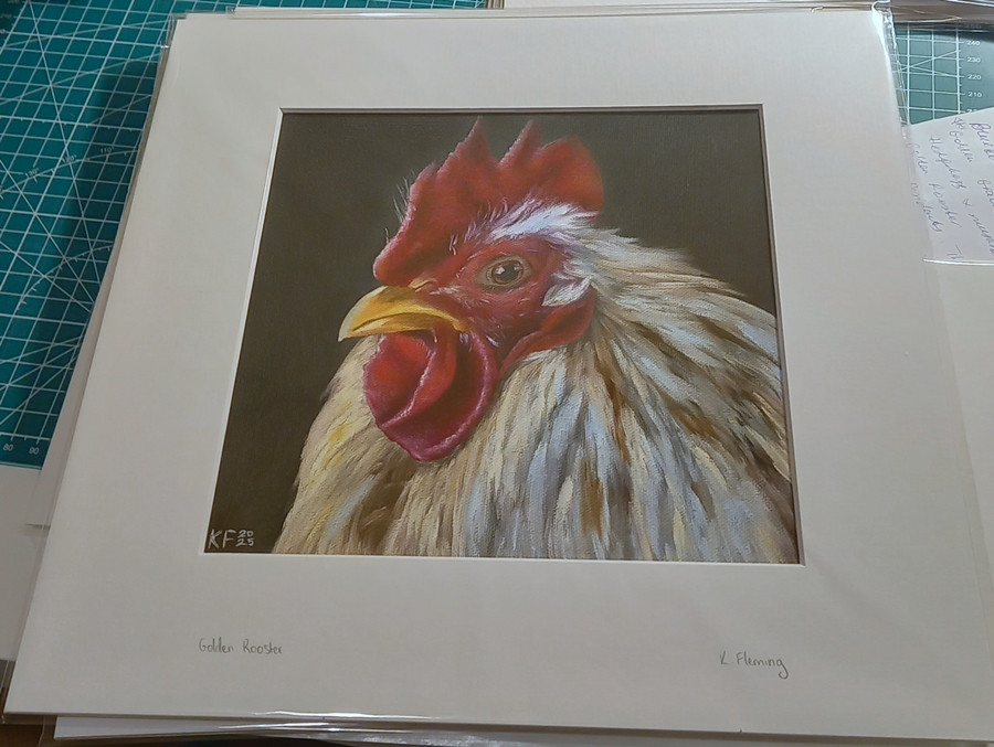 Framed view of Golden Rooster.